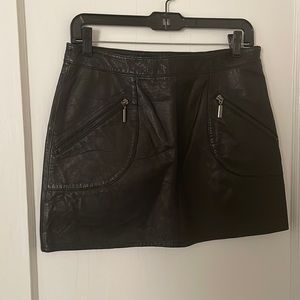 Zara leather mini skirt